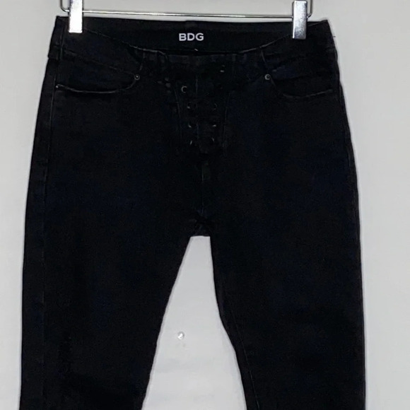 BDG Low Rise Twig Lace Up Crop Jeans in Black - 25 - Picture 3 of 7